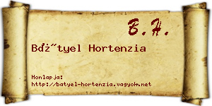 Bátyel Hortenzia névjegykártya